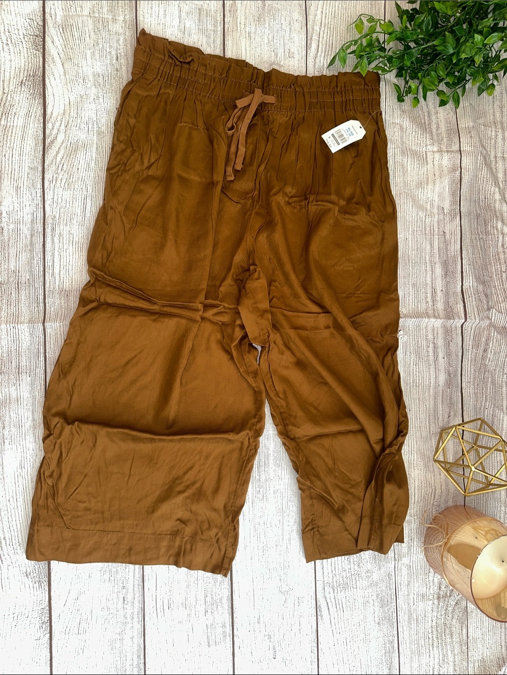 Women’s  Casual Drawstring Pants - Brown